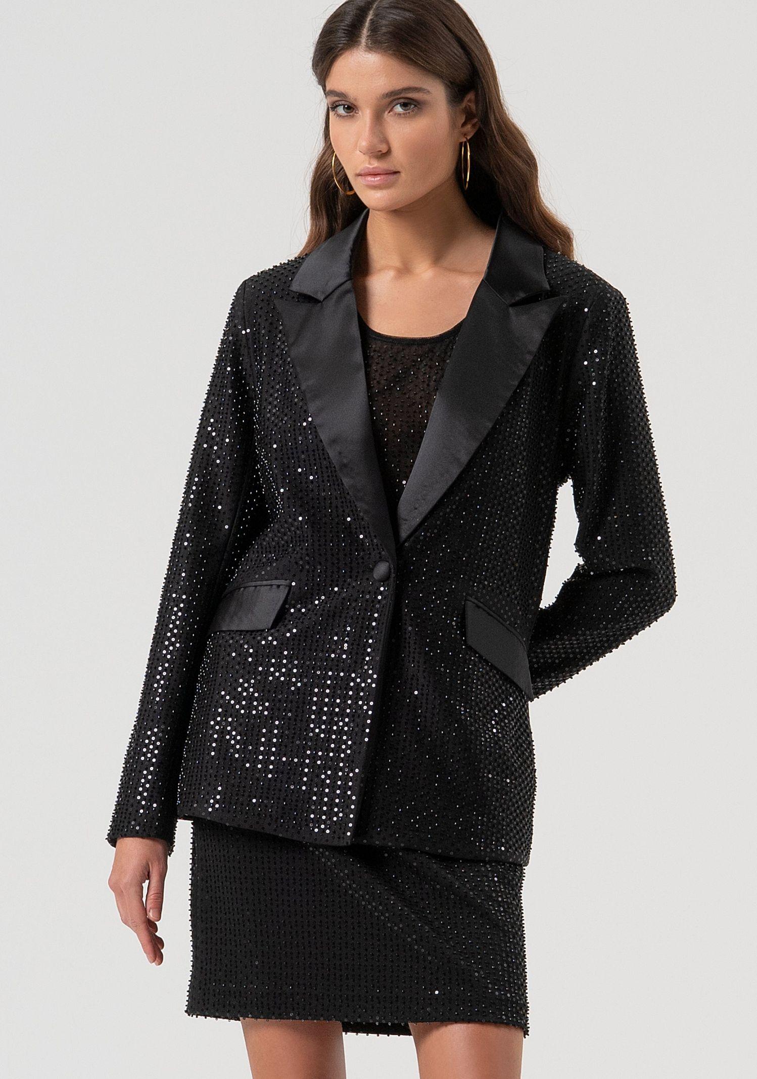 Giacca con strass FQ25WJ3001W815R9 053 FRACOMINA