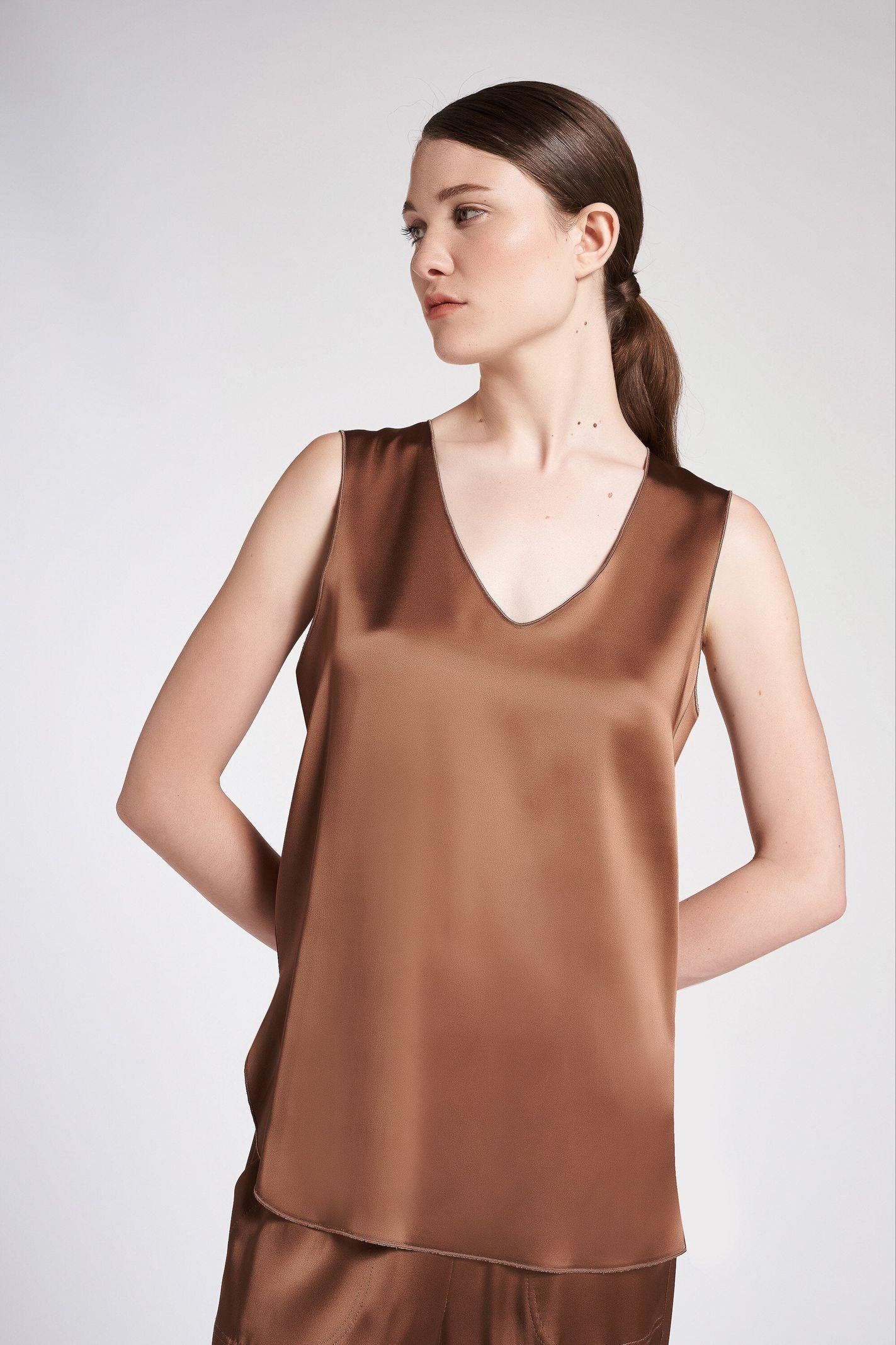 Top in raso MAGA12D3 08 CARLA G.