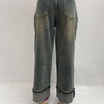 Jeans crop con risvolto LAF235 DENIM OFELIA