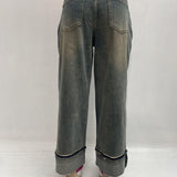 Jeans crop con risvolto LAF235 DENIM OFELIA