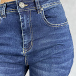 Jeans vita alta e gamba dritta con risvolto 824115JC771 DENIM OFELIA