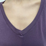 T-shirt scollo a V 2831 VIOLA OFELIA