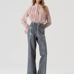 Jeans wide leg spalmato FR25WV2007D419O8 T59 FRACOMINA