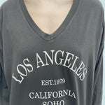 T-shirt stampa Los Angeles 2831LOSANGELES MORO OFELIA