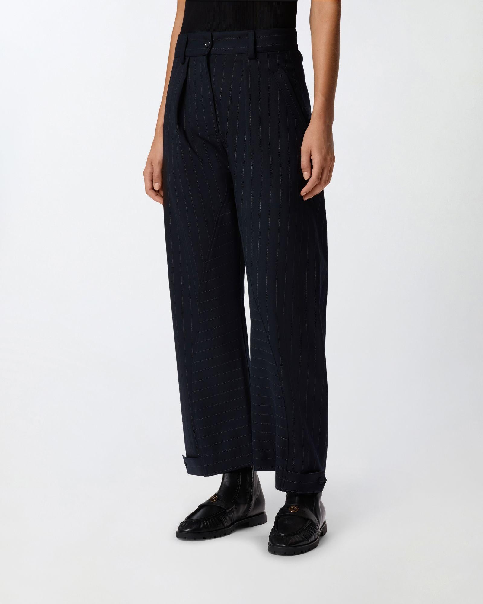 Pantalone ballon fit gessato 105707A2QY EZ1 PINKO