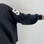 Felpa scollo a V ampio A1278 NERO OFELIA