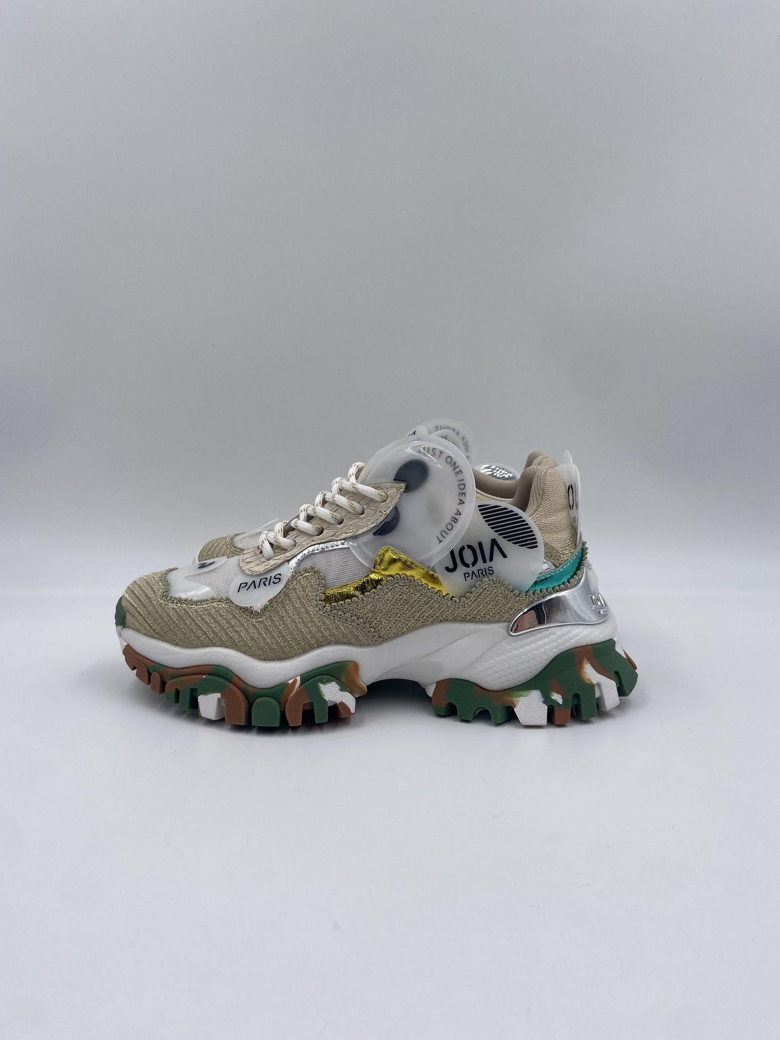 Sneakers bianco e oro F033A0101 01 JOIAPARIS