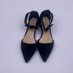 Sandalo basso in velluto H1289 NERO OFELIA