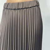 Gonna in raso plissè SK1183 MORO OFELIA