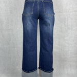 Jeans vita alta e gamba dritta con risvolto 824115JC771 DENIM OFELIA