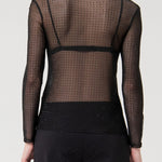 Top maniche lunghe in georgette con strass FQ24WT1001 W749J9053 FRACOMINA