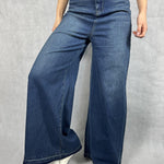 Jeans a palazzo vita alta 824601JC775 DENIM OFELIA