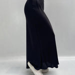 Gonna satinata con passamaneria in vita 887613 NERO OFELIA