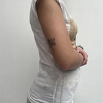 T-shirt con stampa CAOSDONNA BIANCO OFELIA