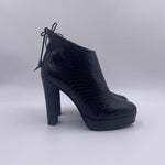 Tronchetto pitonato H1284PITONE NERO OFELIA