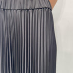 Gonna in raso plissè SK1183 NERO OFELIA