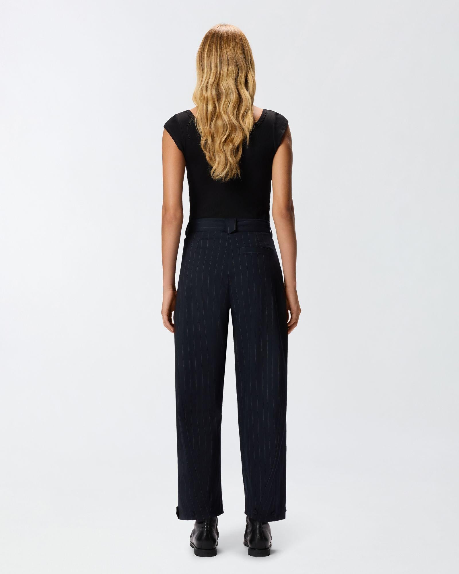 Pantalone ballon fit gessato 105707A2QY EZ1 PINKO