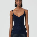 Top a canotta con strass FR25ST4006K410J9 117 FRACOMINA