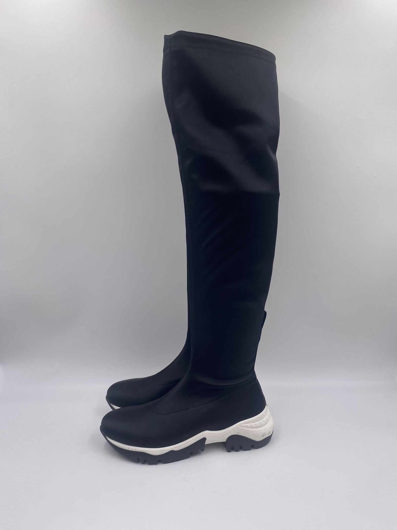 Stivale bicolor sopra al ginocchio - Jeannot 79091 NERO JEANNOT 