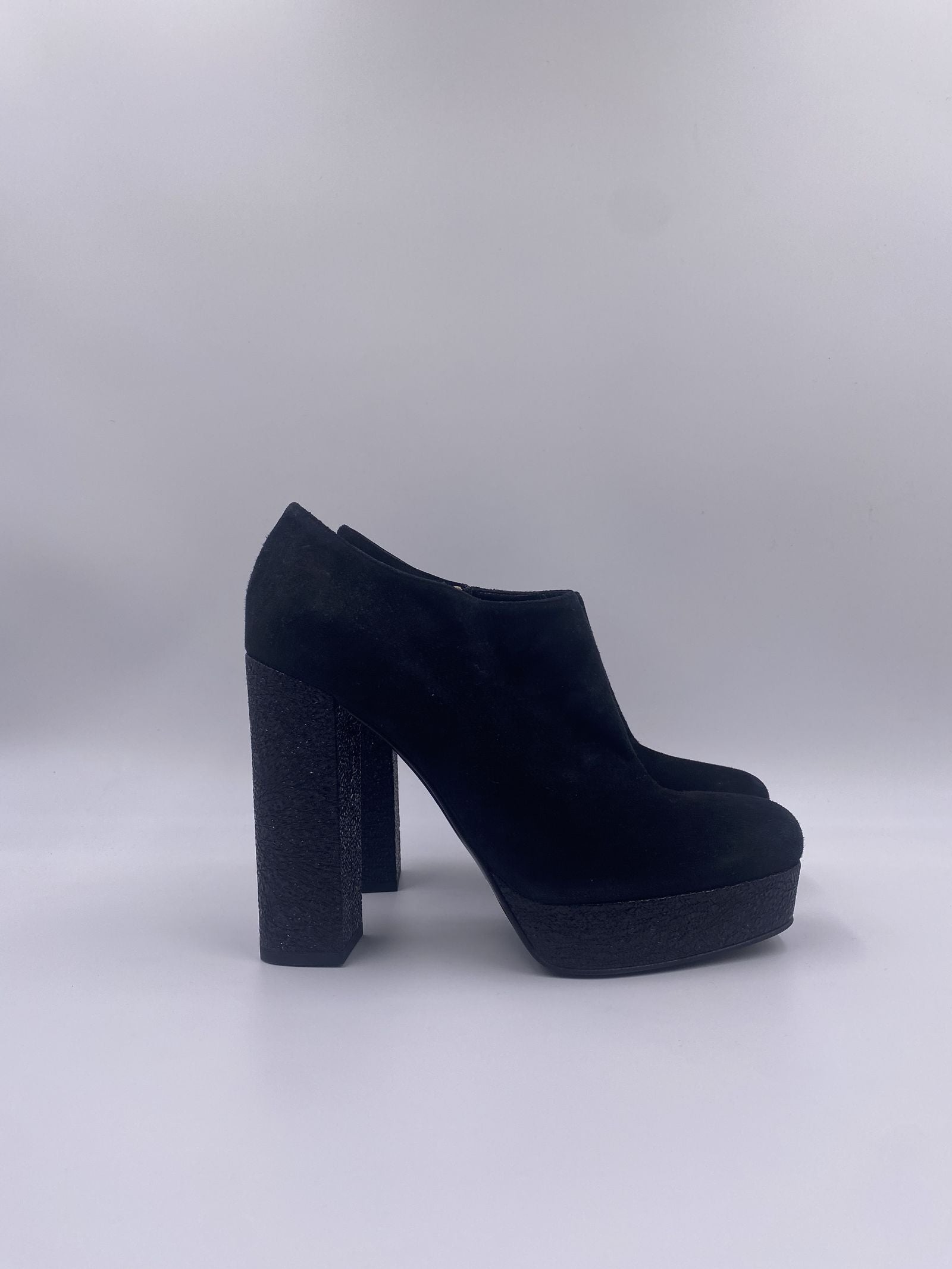 Tronchetto scamosciato con plateau - Lella Baldi LB645 NERO LELLA BALDI 