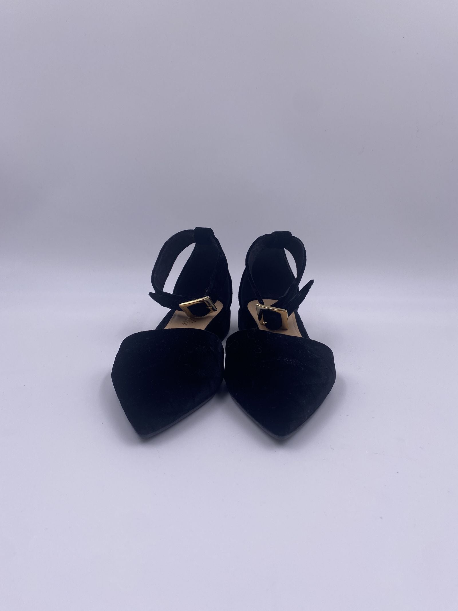 Sandalo basso in velluto H1289 NERO OFELIA 