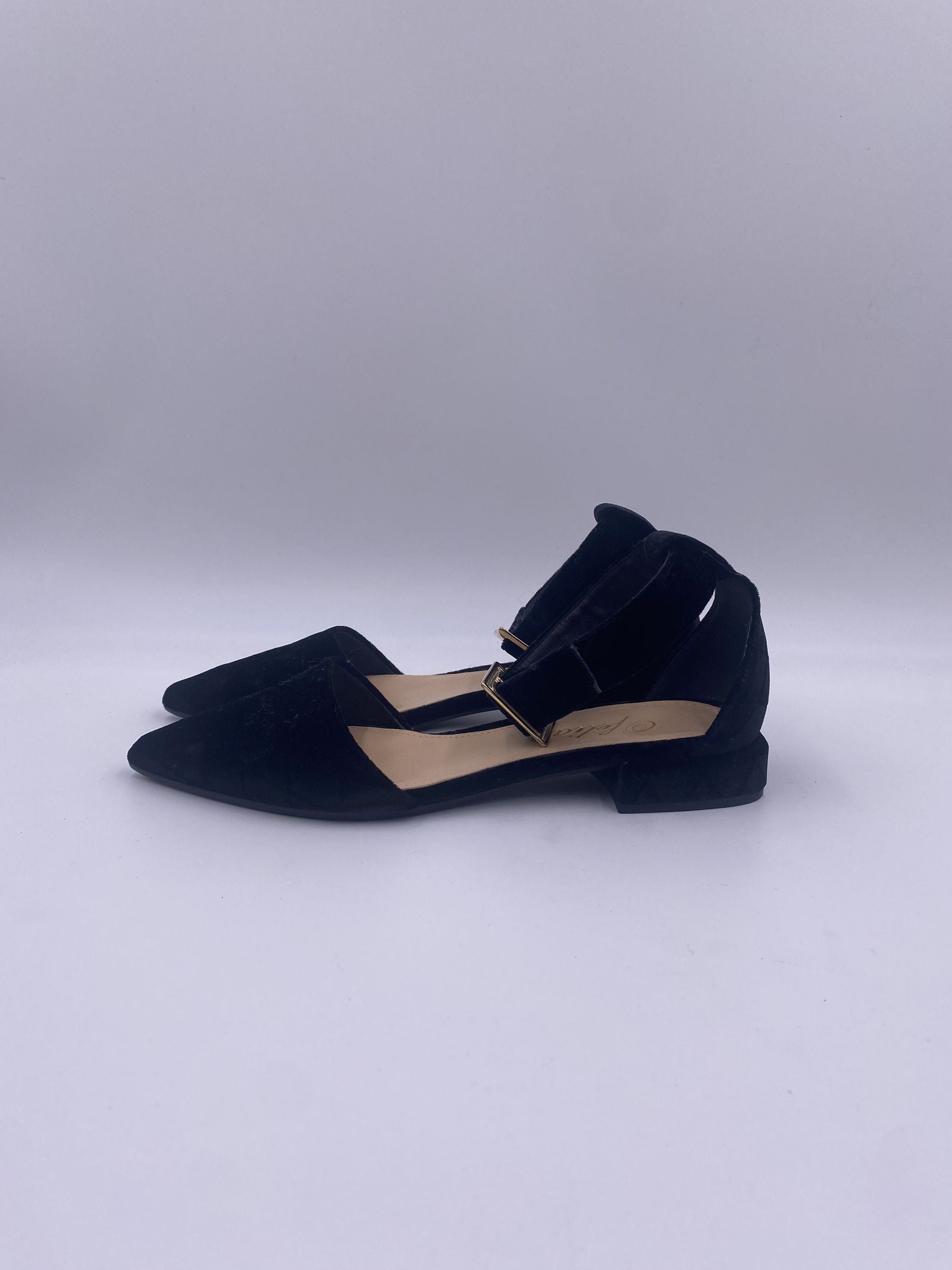 Sandalo basso in velluto H1289 NERO OFELIA 