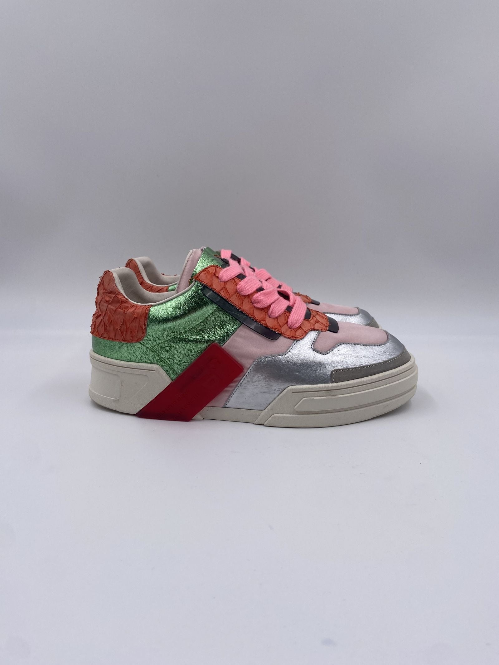 Sneakers argento arancio e verde - Cljd F066-0203 ROSAVERDE CLJD 