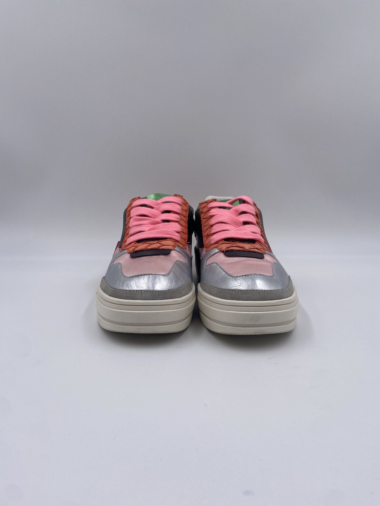 Sneakers argento arancio e verde - Cljd F066-0203 ROSAVERDE CLJD 