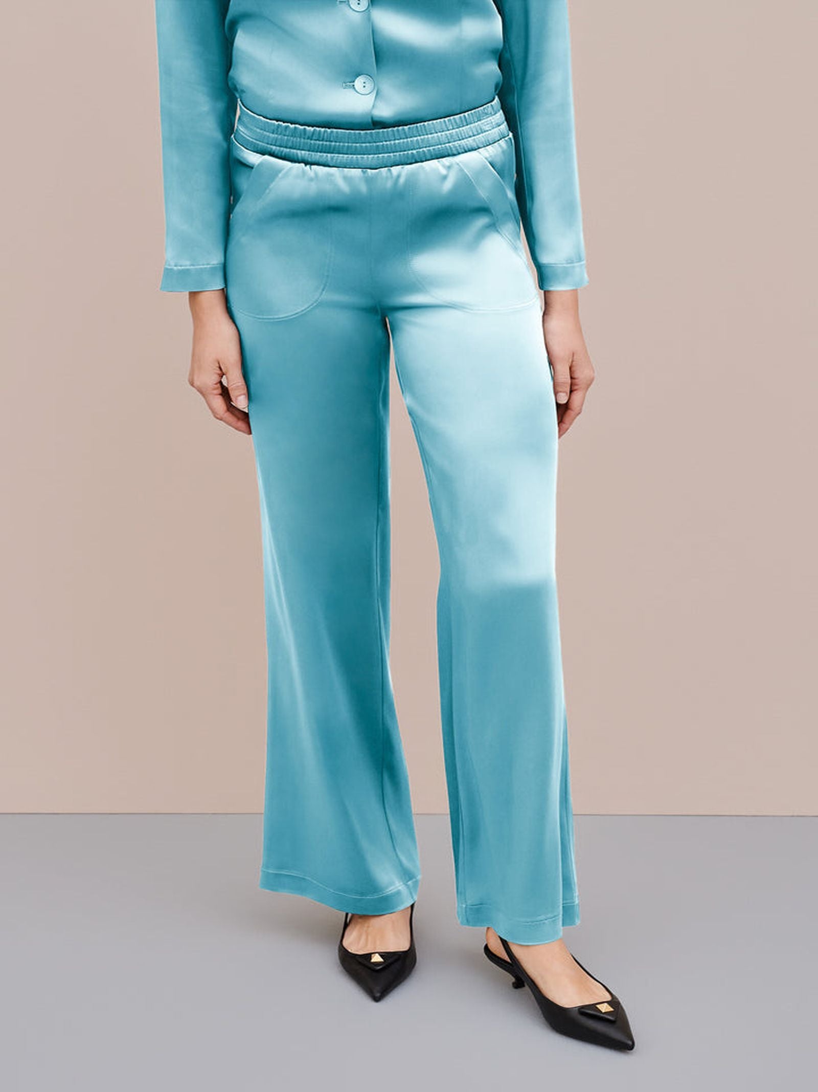Pantalone largo in raso - Carla G PAFE12 D1 26 CARLA G. 