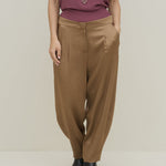 Pantalone con pinces in raso - Carla G PELE12 D1 23 CARLA G. 