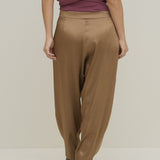 Pantalone con pinces in raso - Carla G PELE12 D1 23 CARLA G. 