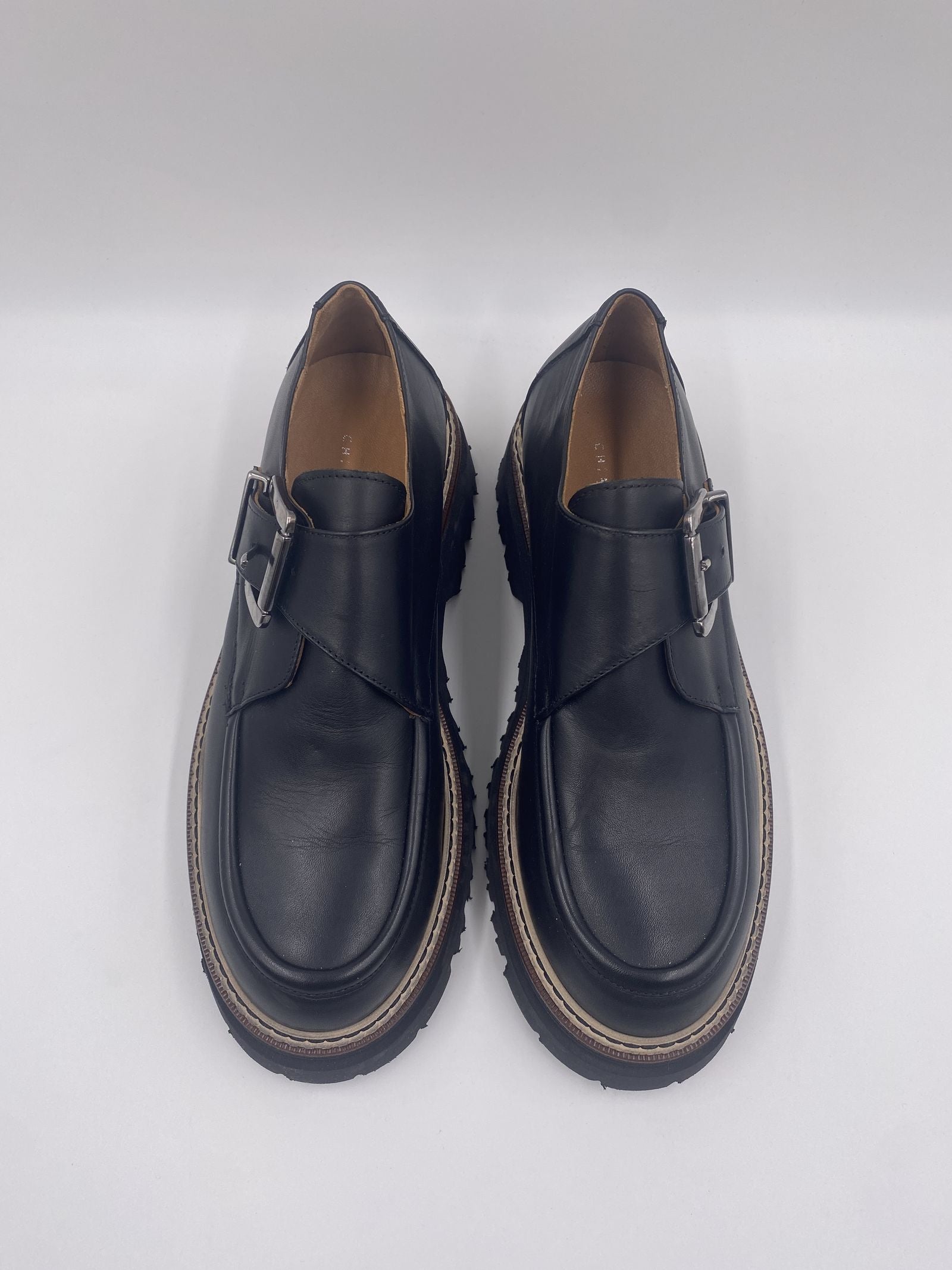 Mocassino in pelle con fibbia 1700 NERO CHIARINI 