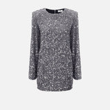 Abito in ciniglia ricamata con paillettes - Elisabetta Franchi AB70347E2 CG8 ELISABETTA FRANCHI 