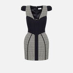 Abito corto doll prinipe di Galles - Elisabetta Franchi AB72847E2 DC2 ELISABETTA FRANCHI 