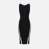 Abito con bande logo laterali AM84S46E2 685 ELISABETTA FRANCHI 