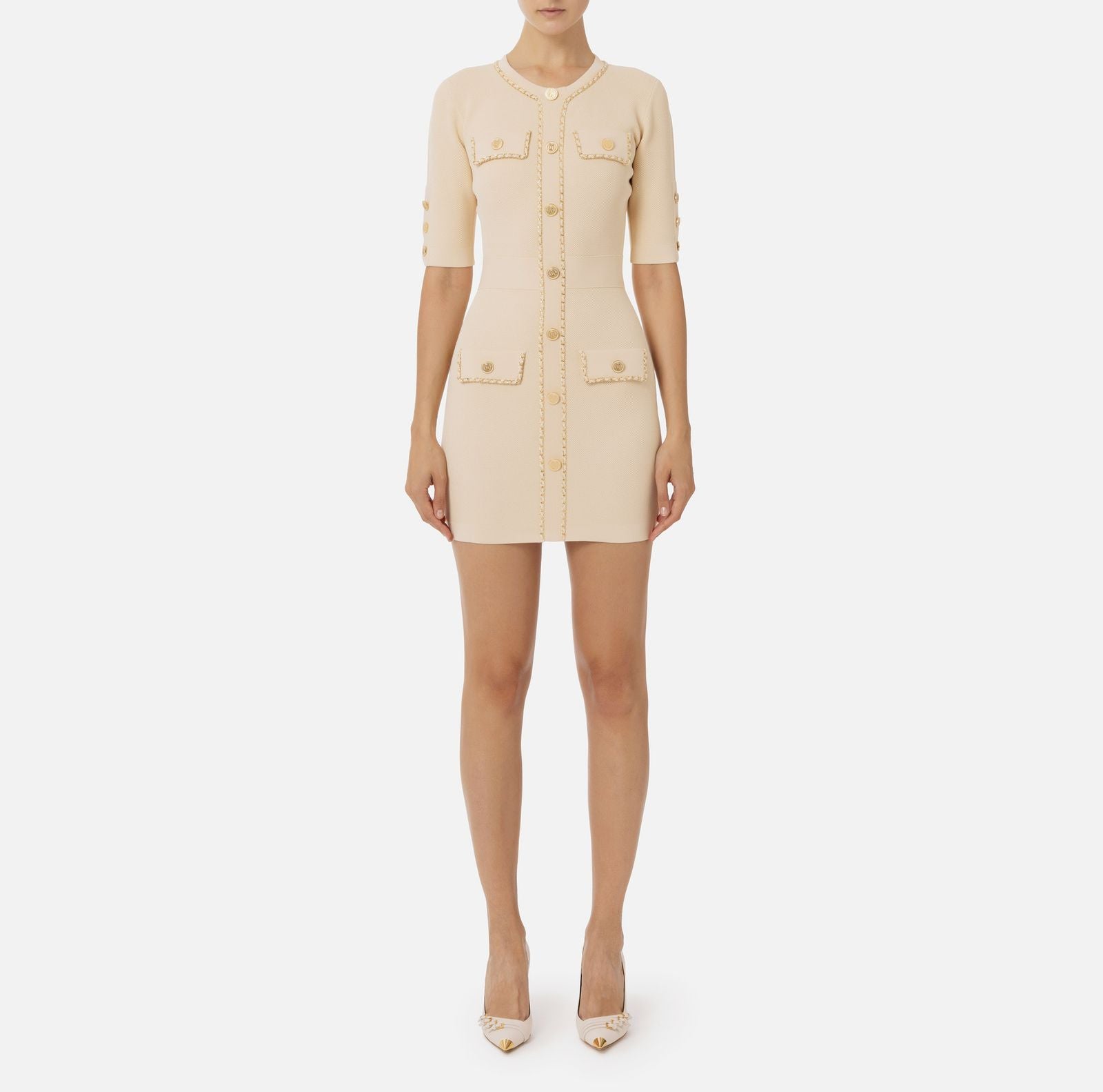 Abito con catene dorate AM92B46E2 045 ELISABETTA FRANCHI 