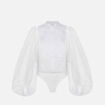 Camicia body in organza con plastron BC00846E2 360 ELISABETTA FRANCHI 