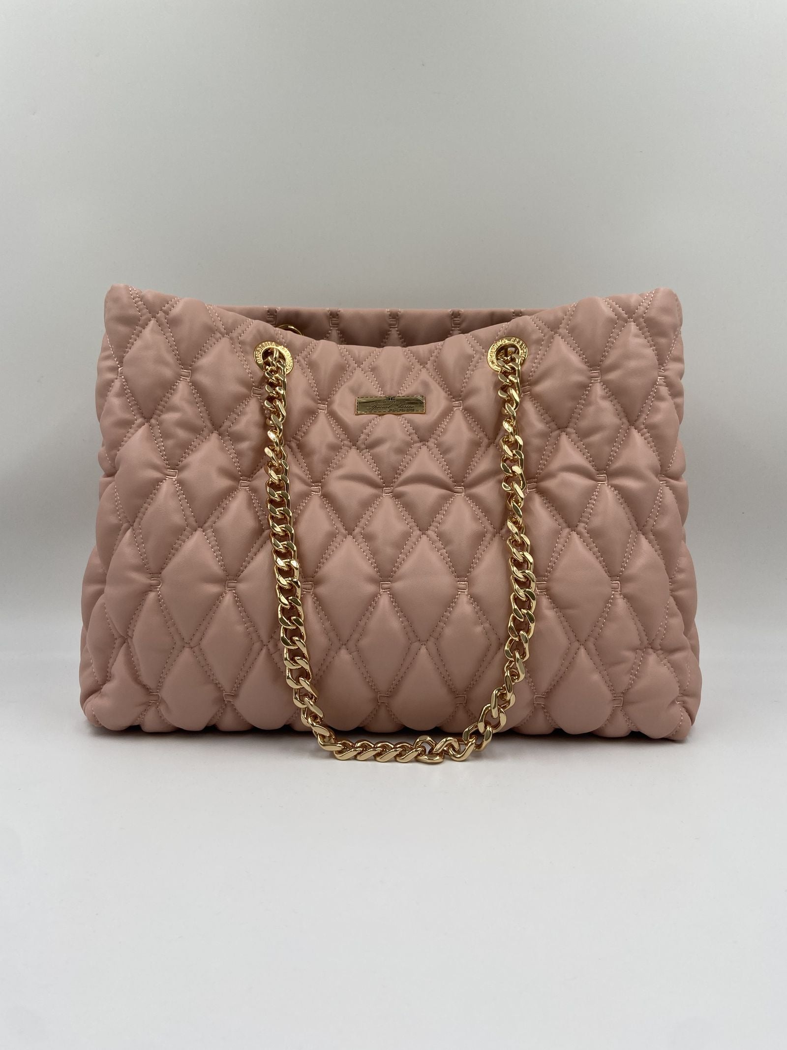 Borsa shopper grande in tessuto embossed - Elisabetta Franchi BS64A47E2 181 ELISABETTA FRANCHI 