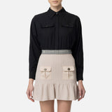 Camicia in popeline con fascione CA06446E2 110 ELISABETTA FRANCHI 