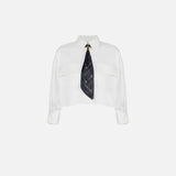 Camicia con foulard - Elisabetta Franchi CA08246E2 100 ELISABETTA FRANCHI 