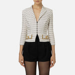 Giacca stampa rombo con catena - Elisabetta Franchi GIS8546E2 E84 ELISABETTA FRANCHI 