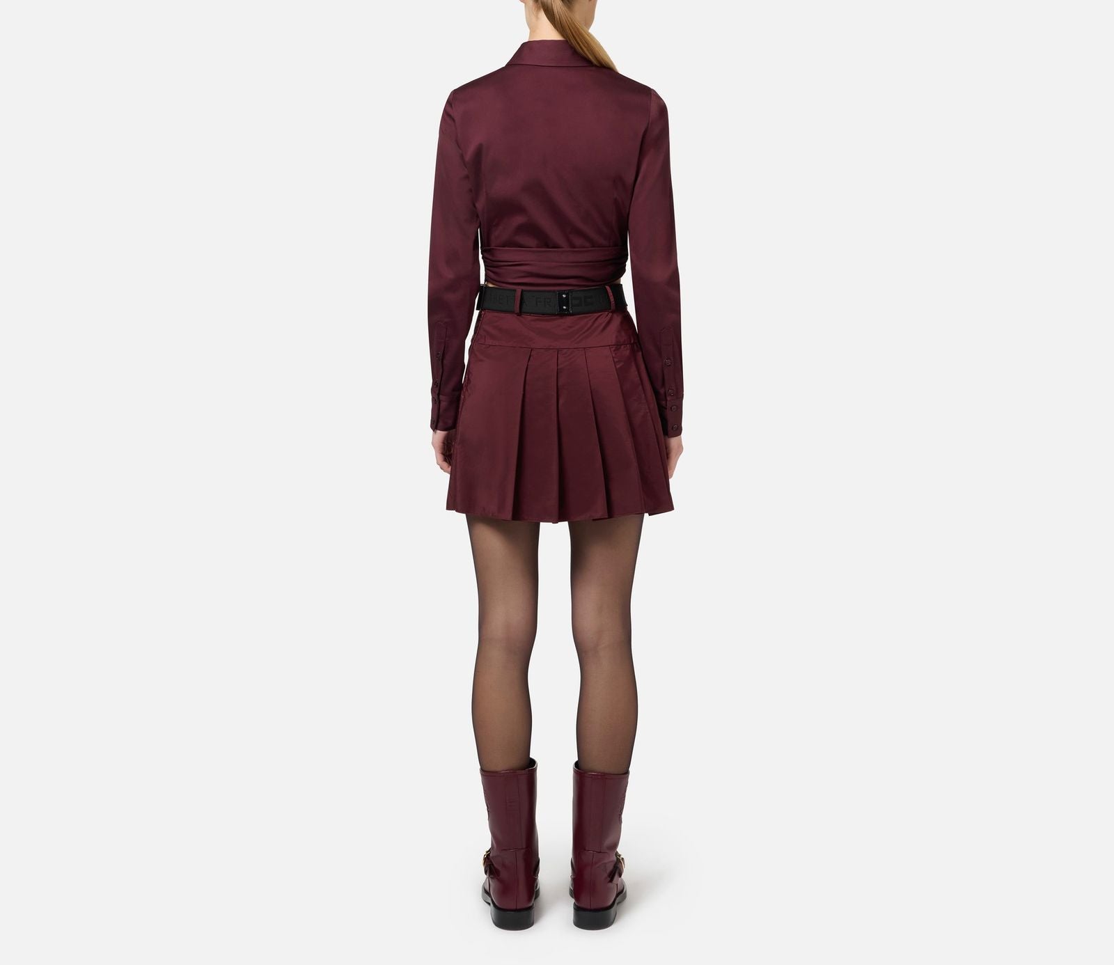 Minigonna a pieghe in naylon GO03546E2 CG3 ELISABETTA FRANCHI 
