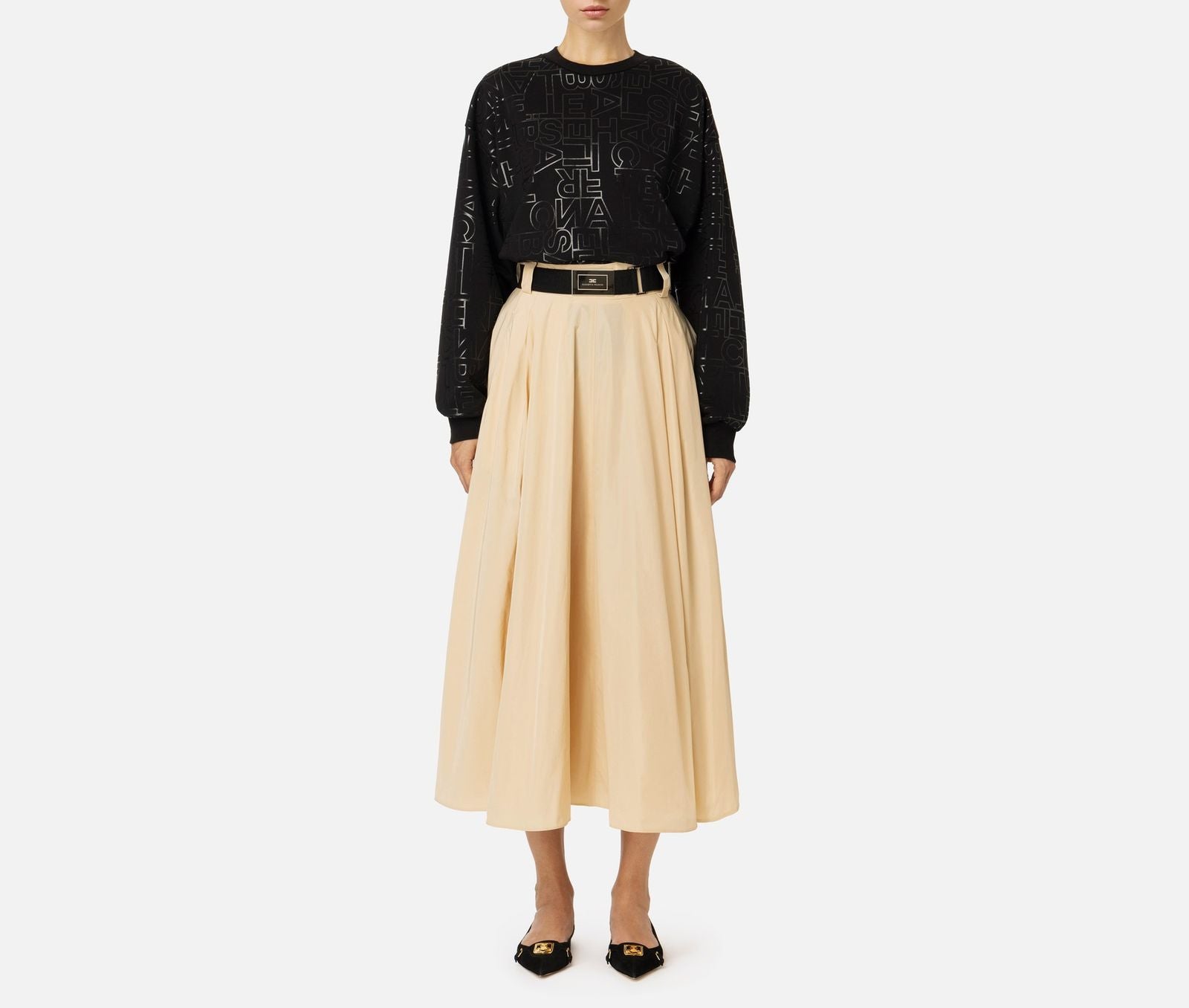 Gonna a ruota in naylon GO04546E2 045 ELISABETTA FRANCHI 