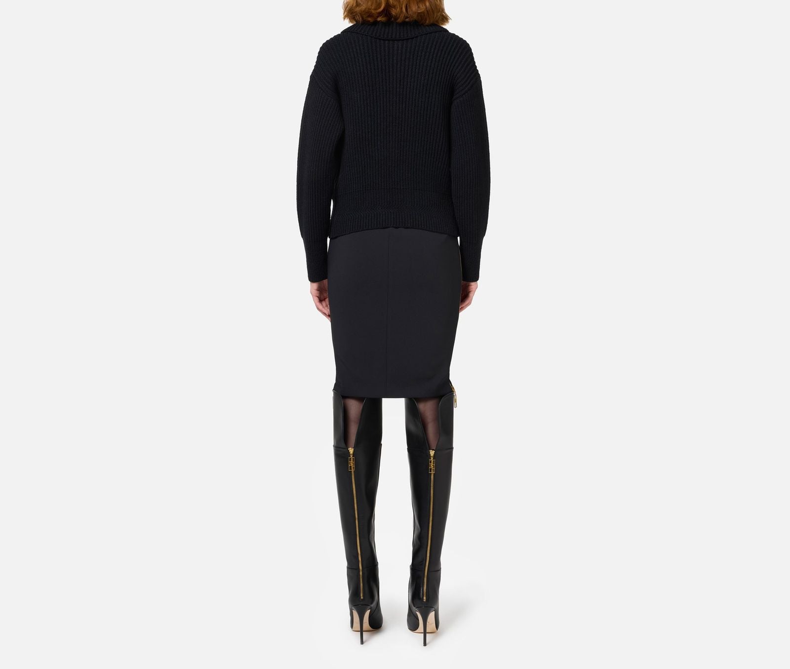 Gonna midi in doppio crèpe stretch GO04746E2 110 ELISABETTA FRANCHI 
