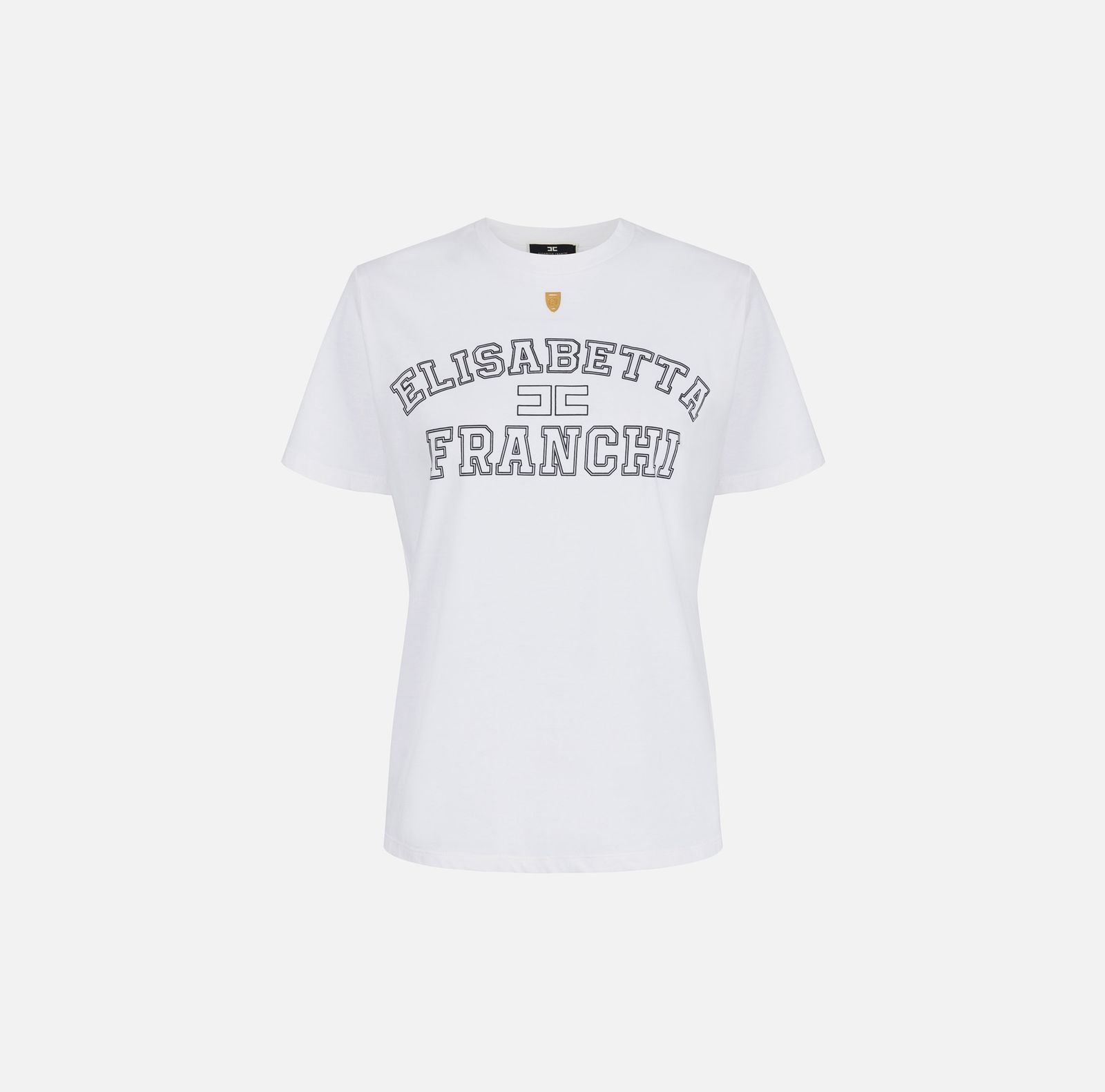 T-shirt con logo college - Elisabetta Franchi MA01546E2 270 ELISABETTA FRANCHI 
