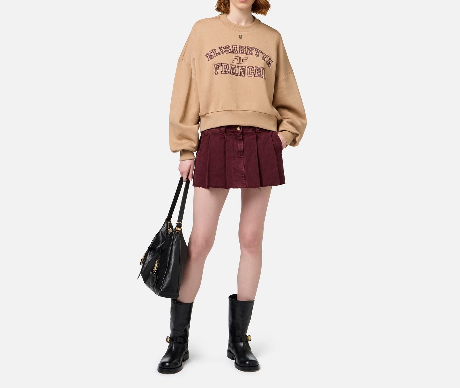 Felpa cropped MD00346E2 032 ELISABETTA FRANCHI 