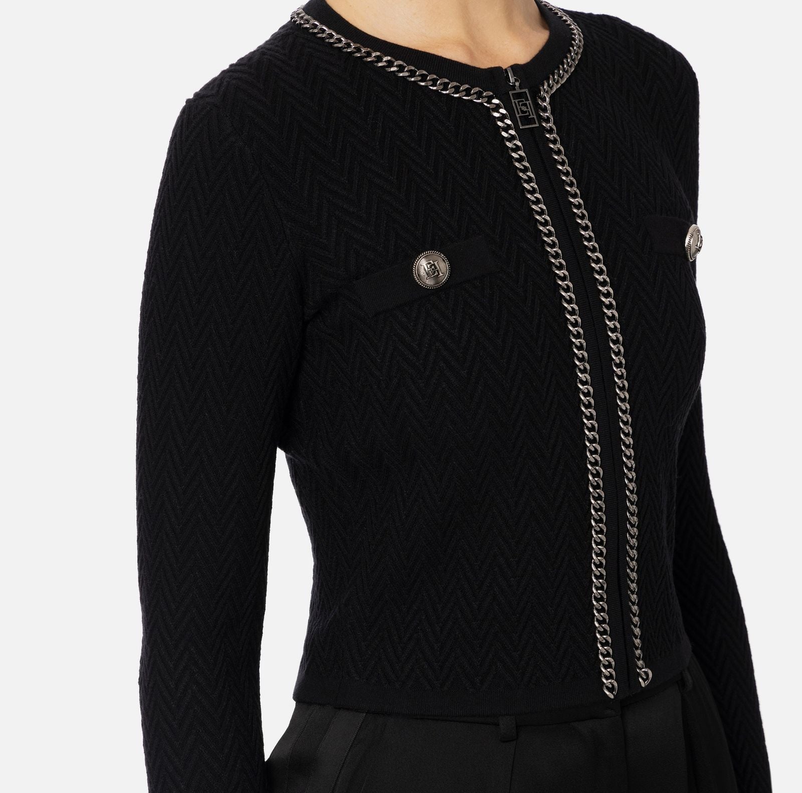 Maglia giacca con catena MK30B47E2 110 ELISABETTA FRANCHI 