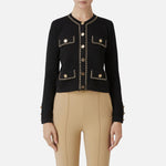 Maglia cropped con catena - Elisabetta Franchi MK63B46E2 110 ELISABETTA FRANCHI 