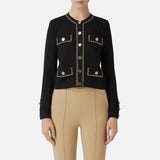 Maglia cropped con catena - Elisabetta Franchi MK63B46E2 110 ELISABETTA FRANCHI 