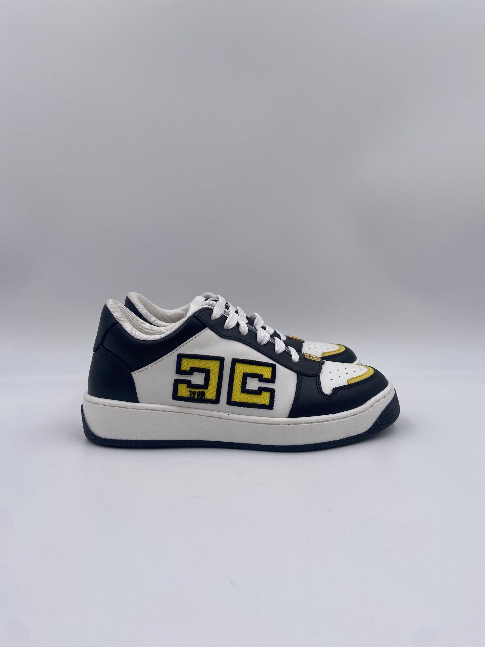 Sneakers in pelle logo bicolor - Elisabetta Franchi SA40G46E2 314 ELISABETTA FRANCHI 